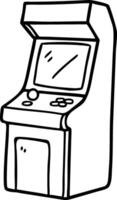 Retro Arcade Machine Illustration for Vintage Gaming Nostalgia and Design Projects vector