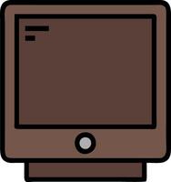 Retro Computer Monitor Illustration for Technology Design Projects vector