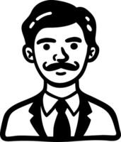 Retro Gentleman Avatar Art for Illustrations and Design Projects vector