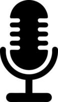 Retro Microphone for Audio and Podcast Designs vector