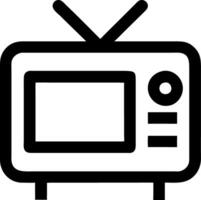 Retro Television Classic TV Outline for Graphic Design and Media Projects vector