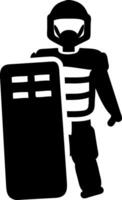 Riot Police Officer with Shield Illustration for Security Design vector