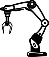 Robotic Arm Illustration for Industrial Automation and Technology Designs vector