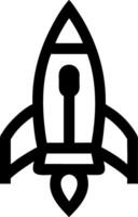 Rocket Outline Space Travel for Design Projects and Illustrations vector
