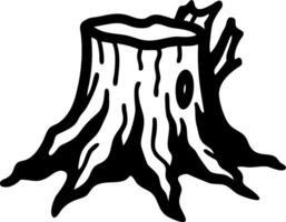 Rustic Tree Stump Illustration for Nature Theme Designs vector