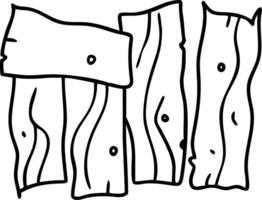 Rustic Wooden Planks Outline for Design and Craft Projects vector