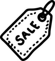 Sale Tag Illustration Black Outline for Retail Marketing and Promotions vector