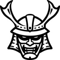 Samurai Warrior Helmet Art for Tattoos or Design Projects vector
