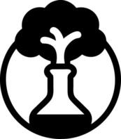 Science Nature Combination Laboratory Flask Tree Symbol for Eco-Friendly Products Logos vector