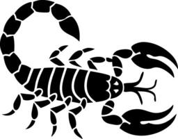 Scorpion Silhouette Design for Tattoos and Patterns vector