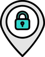Security Location with Padlock Symbol for Privacy and Safety vector