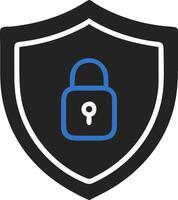 Security Protection Shield with Lock for Digital Privacy and Data Safety vector