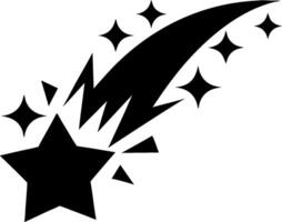 Shooting Star with Comet and Sparkle Elements for Graphic Design vector