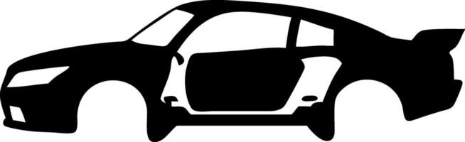 Silhouette Sport Car Illustration for Design Projects and Concepts vector