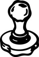 Simple Black Abstract Stamp Design for Craft Projects and vector