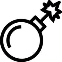 Simple Black Bomb for Graphic Design and Illustrations vector