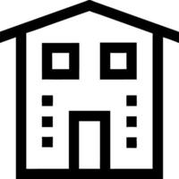 Simple Black House Silhouette for Real Estate and Architecture Design vector