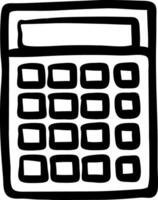 Simple Black Outline Calculator for Design and Education vector