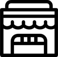 Simple Black Outline Storefront for Design and Branding vector