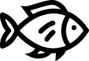 Simple Fish Outline for Design Projects and Crafts vector