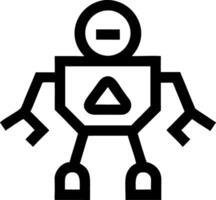 Simple Geometric Robot for Technology and Design Projects vector