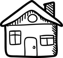 Simple Hand Drawn House Sketch for Creative Design and Illustration Projects vector