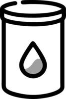 Simple Line Art Water Droplet in Container for Environmental Design vector