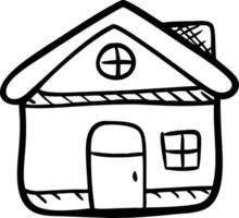 Simple Hand-Drawn House Illustration for Design Projects vector