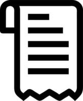Simple of Rolled Paper with Lines for Document Templates and Graphic Design vector