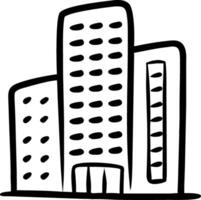 Simple Skyscraper Building Line Art for Design Projects vector