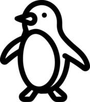 Simple Penguin Outline Art for Kids Coloring and Design Projects vector