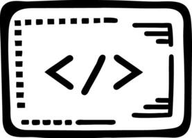 Simple Code Symbol for Web Development and Coding Projects vector
