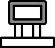 Simple Illustration of Empty Black Billboard for Advertising Design vector