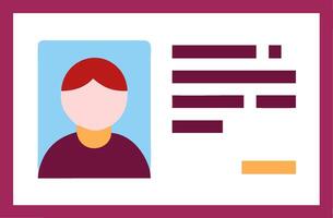 Simple Illustration of Identification Card Layout for Design Use vector