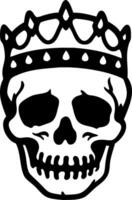 Skull With Crown Illustration Symbol of Power and Mortality vector