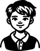 Smiling Boy Portrait Illustration for and Education vector
