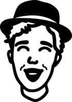 Smiling Cartoon Face With Hat Illustration for Art and Design vector