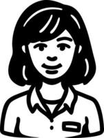 Smiling Female Avatar Illustration for Professional Profile Use vector