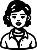 Smiling Woman Avatar Art for Digital Profiles and Graphic Design vector