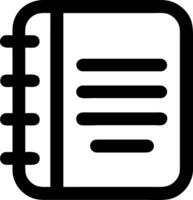 Spiral Bound Notebook Black and White Illustration for Stationery and Design Use vector