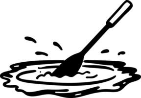 Splashing Water with Spoon for Design Projects and Illustrations vector