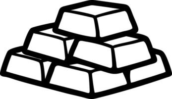 Stack of Gold Bars Illustration for Finance and Investment Design vector