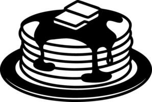 Stack of Pancakes with Butter and Syrup Illustration for Breakfast Themes vector