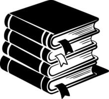 Stack of Classic Books with Bookmarks Illustration for Education and Design vector