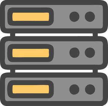 apilar de servidores ilustración para digital tecnología y datos administración vector