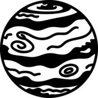 Stylized Abstract Planet Design for Art Projects and Coloring Books vector