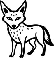 Stylized Fox Outline Art for Graphic Design and Tattoo Inspiration vector