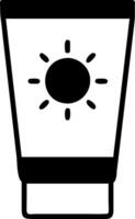 Sunscreen Tube With Sun Symbol Graphic Design vector