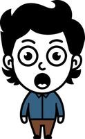 Surprised Cartoon Character for Illustrations and Design Projects vector