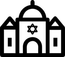 Synagogue with Star of David for Religious Design and Education vector